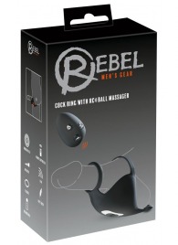 Черная вибронасадка для эрекции и стимуляции мошонки Cock ring with RC ball massager - Orion - в Грозном купить с доставкой