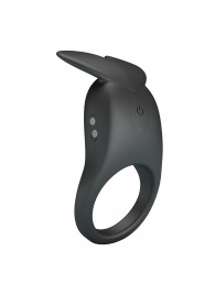 Черное перезаряжаемое виброкольцо Carlton - Baile - в Грозном купить с доставкой