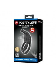 Черное перезаряжаемое виброкольцо Goodwin - Baile - в Грозном купить с доставкой