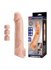 Телесный фаллоудлинитель с подхватом мошонки Silas - 26 см. - Baile - в Грозном купить с доставкой