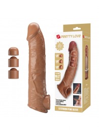 Карамельный фаллоудлинитель с подхватом мошонки Silas - 26 см. - Baile - в Грозном купить с доставкой