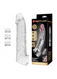 Прозрачный фаллоудлинитель с подхватом мошонки Silas - 26 см. - Baile - в Грозном купить с доставкой