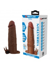 Коричневая насадка на пенис Quillon - 20 см. - Baile - в Грозном купить с доставкой