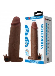 Коричневая насадка на пенис Xerxes - 22 см. - Baile - в Грозном купить с доставкой