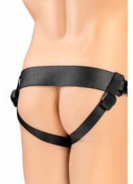 Телесный фаллопротез на черных ремнях Conall - 15 см. - ToyFa - купить с доставкой в Грозном