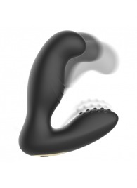 Черный вибромассажер простаты с ротацией и пультом ДУ - Ibiza - в Грозном купить с доставкой