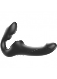 Черный безремневой страпон с 3 моторами - Ibiza - купить с доставкой в Грозном