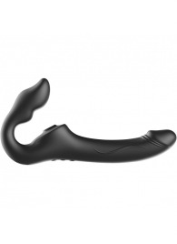 Черный безремневой страпон с 3 моторами - Ibiza - купить с доставкой в Грозном