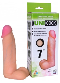 Фаллическая насадка Харнесс UNICOCK 7  - 19 см. - LOVETOY (А-Полимер) - купить с доставкой в Грозном