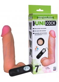 Фаллическая насадка Харнесс UNICOCK 7  с вибрацией - 19 см. - LOVETOY (А-Полимер) - купить с доставкой в Грозном