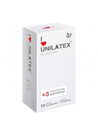 Ультратонкие презервативы Unilatex Ultra Thin - 12 шт. + 3 шт. в подарок - Unilatex - купить с доставкой в Грозном