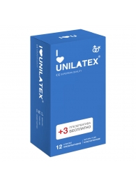 Классические презервативы Unilatex Natural Plain - 12 шт. + 3 шт. в подарок - Unilatex - купить с доставкой в Грозном