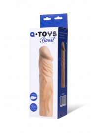 Насадка с ярко выраженной головкой и рельефным стволом - 19 см. - A-toys - в Грозном купить с доставкой