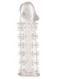 Гелевая прозрачная насадка с шипами - 12 см. - Toyfa Basic - в Грозном купить с доставкой