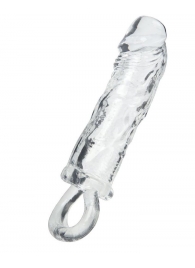 Прозрачная насадка с петлёй для фиксации - 14 см. - ToyFa - в Грозном купить с доставкой