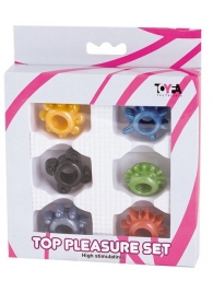 Набор из 6 разноцветных эрекционных колец - Toyfa Basic - в Грозном купить с доставкой