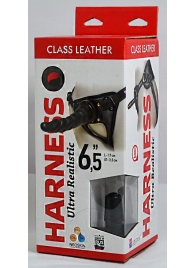 Насадка-фаллоимитатор на кожаных трусиках Harness Ultra Realistic 6,5  - 18,5 см. - LOVETOY (А-Полимер) - купить с доставкой в Грозном