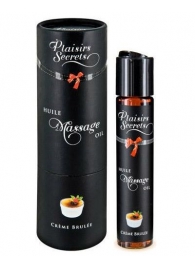 Массажное масло с ароматом крем брюле Huile de Massage Gourmande Creme Brulée - 59 мл. - Plaisir Secret - купить с доставкой в Грозном