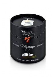 Массажная свеча с ароматом кокоса Bougie de Massage Gourmande Coco - 80 мл. - Plaisir Secret - купить с доставкой в Грозном