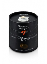 Массажная свеча с ароматом шоколада Bougie de Massage Gourmande Chocolat - 80 мл. - Plaisir Secret - купить с доставкой в Грозном