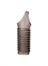 Дымчатая насадка с рёбрышками и подхватом мошонки ToyFa XLover - 12,5 см. - ToyFa - в Грозном купить с доставкой