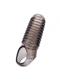 Дымчатая насадка с рёбрышками и подхватом мошонки ToyFa XLover - 12,5 см. - ToyFa - в Грозном купить с доставкой