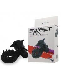 Чёрное эрекционное виброкольцо Sweet Ring с дельфинчиком - Baile - в Грозном купить с доставкой