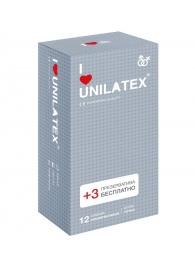 Презервативы с точками Unilatex Dotted - 12 шт. + 3 шт. в подарок - Unilatex - купить с доставкой в Грозном