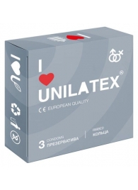 Презервативы с рёбрами Unilatex Ribbed - 3 шт. - Unilatex - купить с доставкой в Грозном