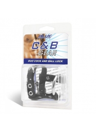 Утяжка на пенис на замочке Duo Cock And Ball Lock - BlueLine - купить с доставкой в Грозном