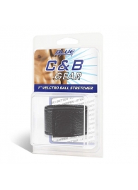 Чёрная утяжка на мошонку 1  Velcro Ball Stretcher - BlueLine - купить с доставкой в Грозном