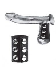 Утяжка на пенис на кнопочках 100% PVC STRAP WITH METAL SNAP - BlueLine - купить с доставкой в Грозном