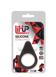 Чёрное эрекционное кольцо LIT-UP SILICONE STIMU RING 1 BLACK - Dream Toys - в Грозном купить с доставкой