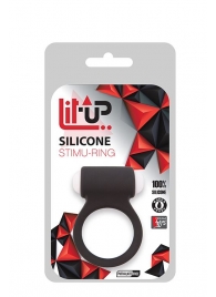 Чёрное эрекционное виброкольцо LIT-UP SILICONE STIMU RING 3 BLACK - Dream Toys - в Грозном купить с доставкой