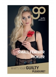 Пластиковая метелочка с красными пёрышками Small Feather Tickler - 32 см. - Blush Novelties - купить с доставкой в Грозном