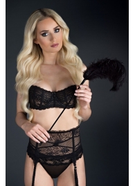 Стек с большим чёрным пером Large Feather Tickler - 65 см. - Blush Novelties - купить с доставкой в Грозном