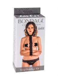 Ошейник с длинной лентой и наручниками Strap Bondage Kit Plus Size - Lola Games - купить с доставкой в Грозном