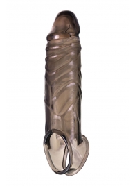 Дымчатая фаллическая насадка с подхватом и закрытой головкой - 16,2 см. - ToyFa - в Грозном купить с доставкой