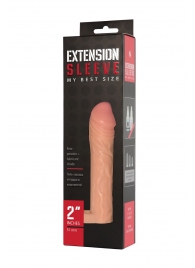 Телесная насадка-удлинитель Extension sleeve с подхватом - 17 см. - Sitabella - в Грозном купить с доставкой