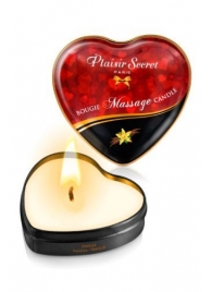 Массажная свеча с ароматом ванили Bougie Massage Candle - 35 мл. - Plaisir Secret - купить с доставкой в Грозном