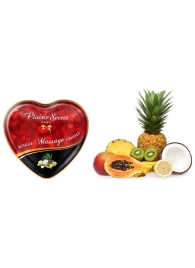 Массажная свеча с ароматом экзотических фруктов Bougie Massage Candle - 35 мл. - Plaisir Secret - купить с доставкой в Грозном