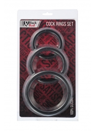 Набор из 3 чёрных эрекционных колец - ToyFa - в Грозном купить с доставкой