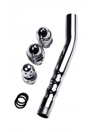 Металлический анальный душ с тремя насадками - ToyFa - купить с доставкой в Грозном