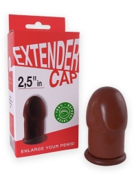 Коричневый латексный удлинитель пениса 2.5 in - Sitabella - в Грозном купить с доставкой