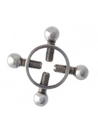 Серебристые зажимы для сосков на винтах - ToyFa - купить с доставкой в Грозном