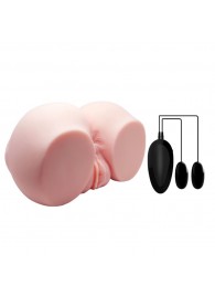 Телесный мастурбатор с двумя любовными тоннелями и вибрацией - Baile - в Грозном купить с доставкой