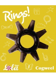 Чёрное эрекционное кольцо Rings Cogweel - Lola Games - в Грозном купить с доставкой