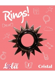 Чёрное эрекционное кольцо Rings Cristal - Lola Games - в Грозном купить с доставкой