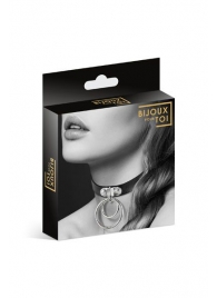 Черный чокер с двумя кольцами - Bijoux Pour Toi - купить с доставкой в Грозном
