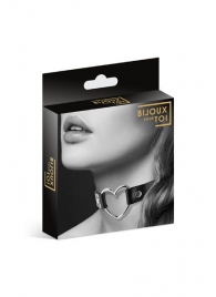 Чёрный чокер с кольцом в форме сердца - Bijoux Pour Toi - купить с доставкой в Грозном